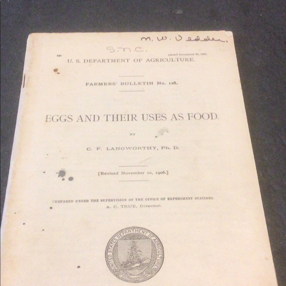 Rare 1906 USDA Eggs and their uses as food booklet - Picture 2 of 7